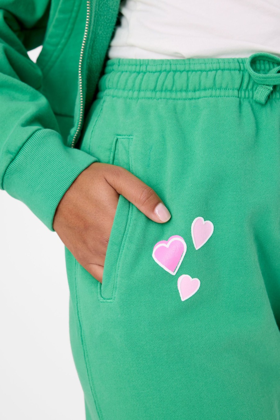 Roller Rabbit Kelly Hearts Puff Sweatpants Green Bottoms