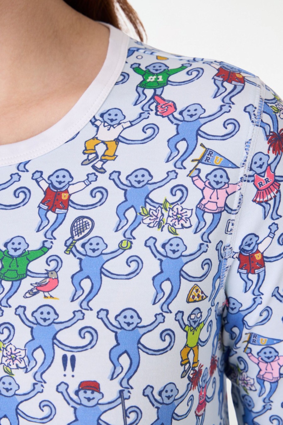 Roller Rabbit Greenwich Monkey Pajamas Blue Pajamas