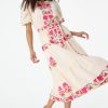 Roller Rabbit Column Embroidery Valonia Dress Pink Dresses