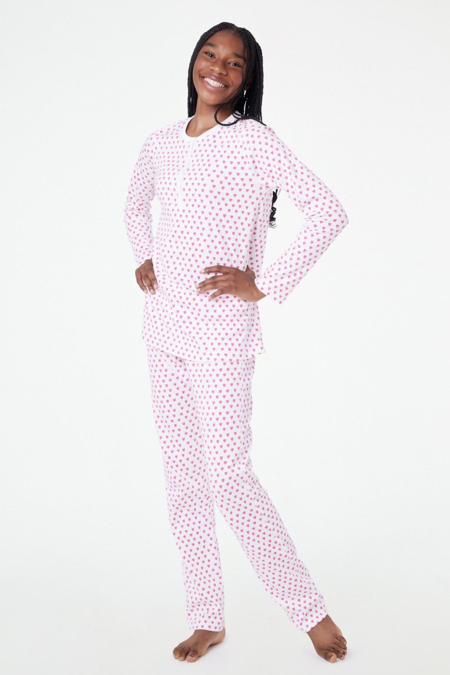 Roller Rabbit Hearts Pajamas Pink Pajamas