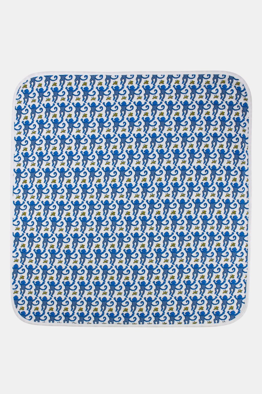 Roller Rabbit Infant Monkey Receiving Blanket Blue Accessories