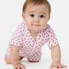 Roller Rabbit Infant Hearts Polo Onesie Pink Pajamas