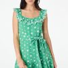 Roller Rabbit Isotta Embroidery Kari Dress Green Dresses