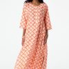 Roller Rabbit Jemina Long Kurta Coral Tunics & Kurtas