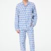 Roller Rabbit Mens Monkey Loungewear Blue Men'S Pajamas