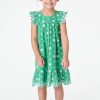 Roller Rabbit Kids Isotta Embroidery Aimee Dress Green Dresses