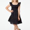 Roller Rabbit Kids Lurex Dot Ryan Dress Black Dresses