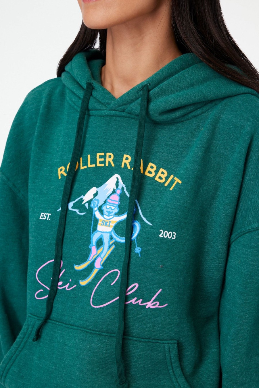 Roller Rabbit Roller Rabbit Ski Club Hoodie Green Casuals