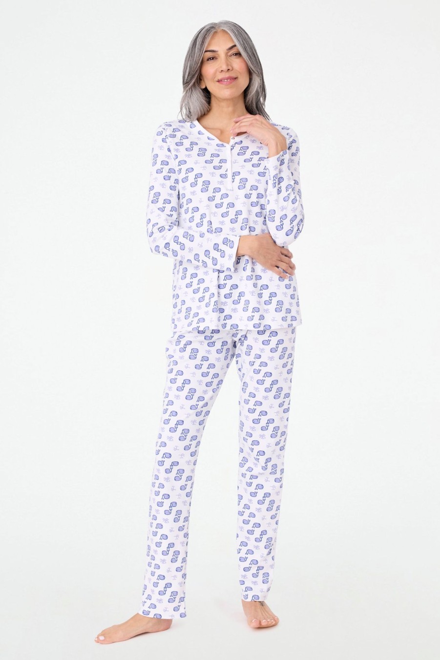 Roller Rabbit Moby Pajamas Blue Pajamas