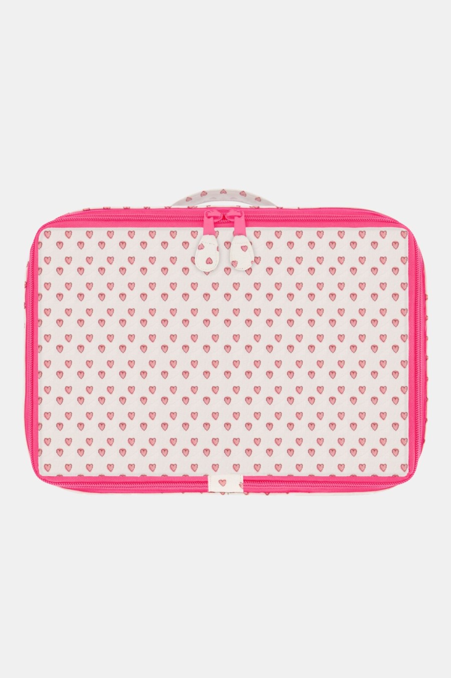 Roller Rabbit Hearts Mini Suitcase Pink Makeup & Toiletry Cases