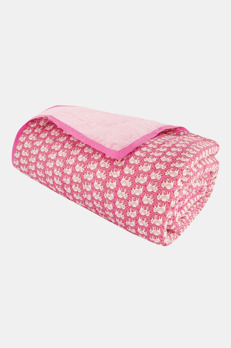 Roller Rabbit Hathi Quilt Pink Quilts & Duvets