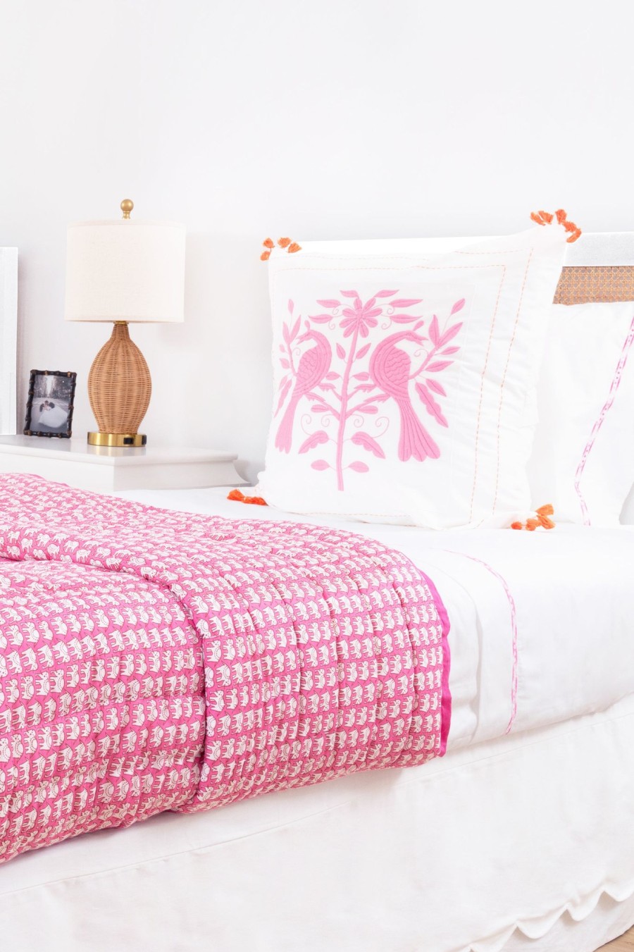 Roller Rabbit Hathi Quilt Pink Quilts & Duvets