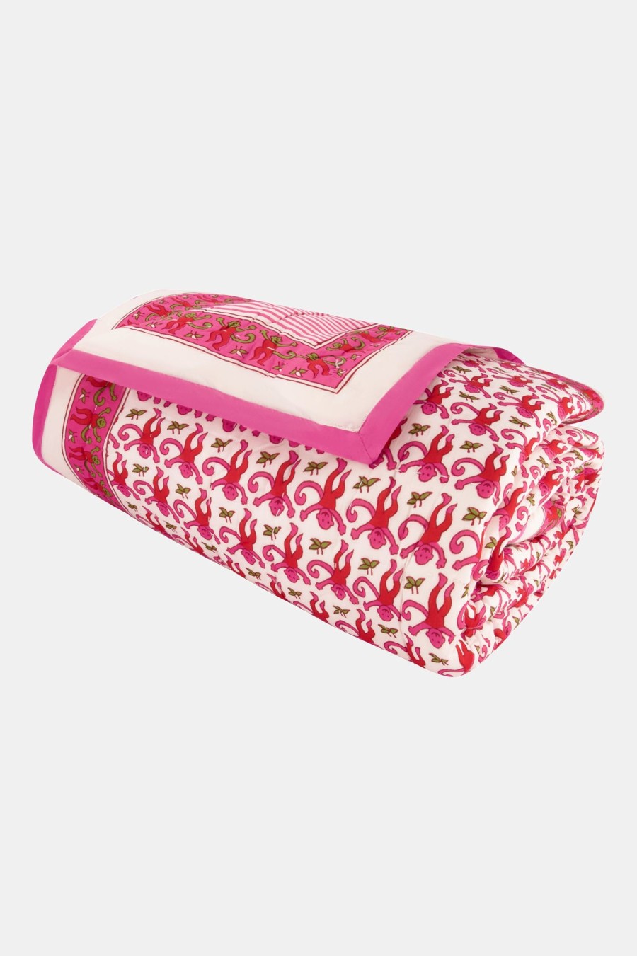 Roller Rabbit Monkey Quilt Pink Quilts & Duvets