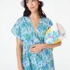 Roller Rabbit Amanda Hearts Nattie Caftan Blue Tunics & Kurtas