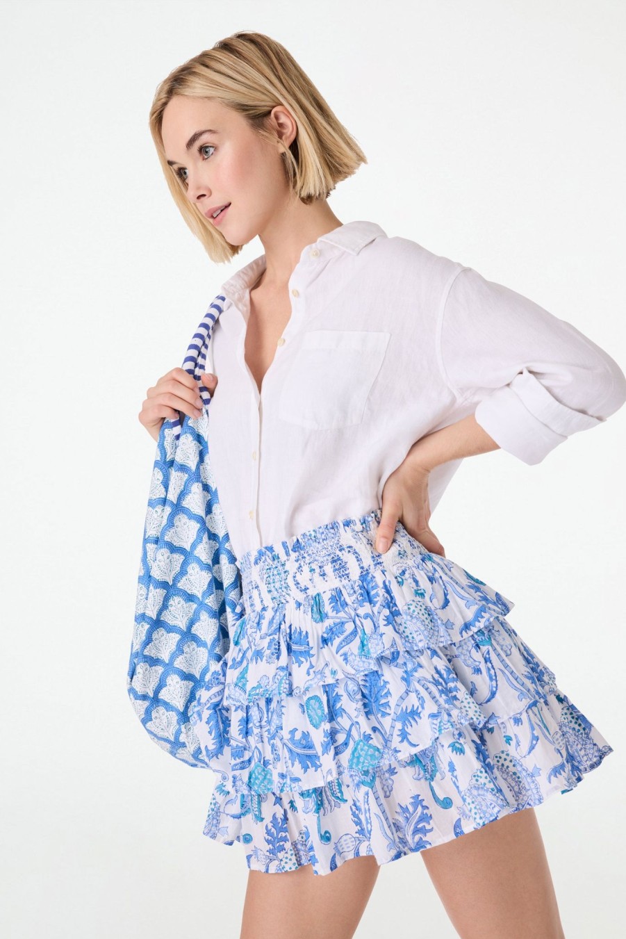 Roller Rabbit Amanda Siggy Skirt Blue Bottoms