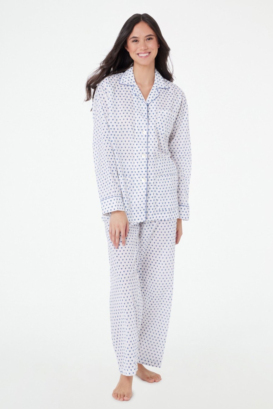 Roller Rabbit Hearts Loungewear Blue Pajamas