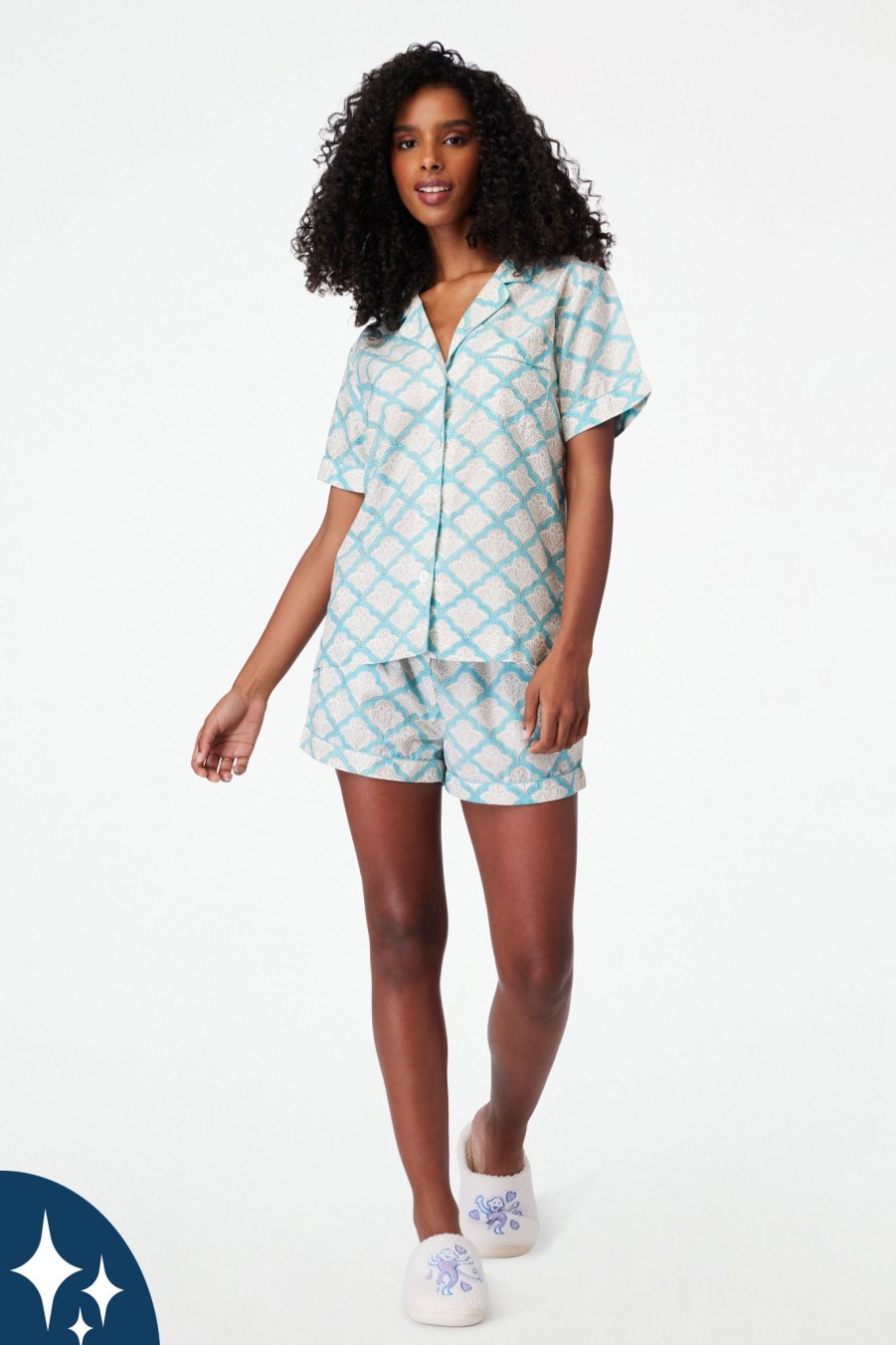 Roller Rabbit Jemina Livy Set Turquoise Pajamas