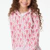 Roller Rabbit Kids Monkey Harley Hoodie Pink Tops And Bottoms