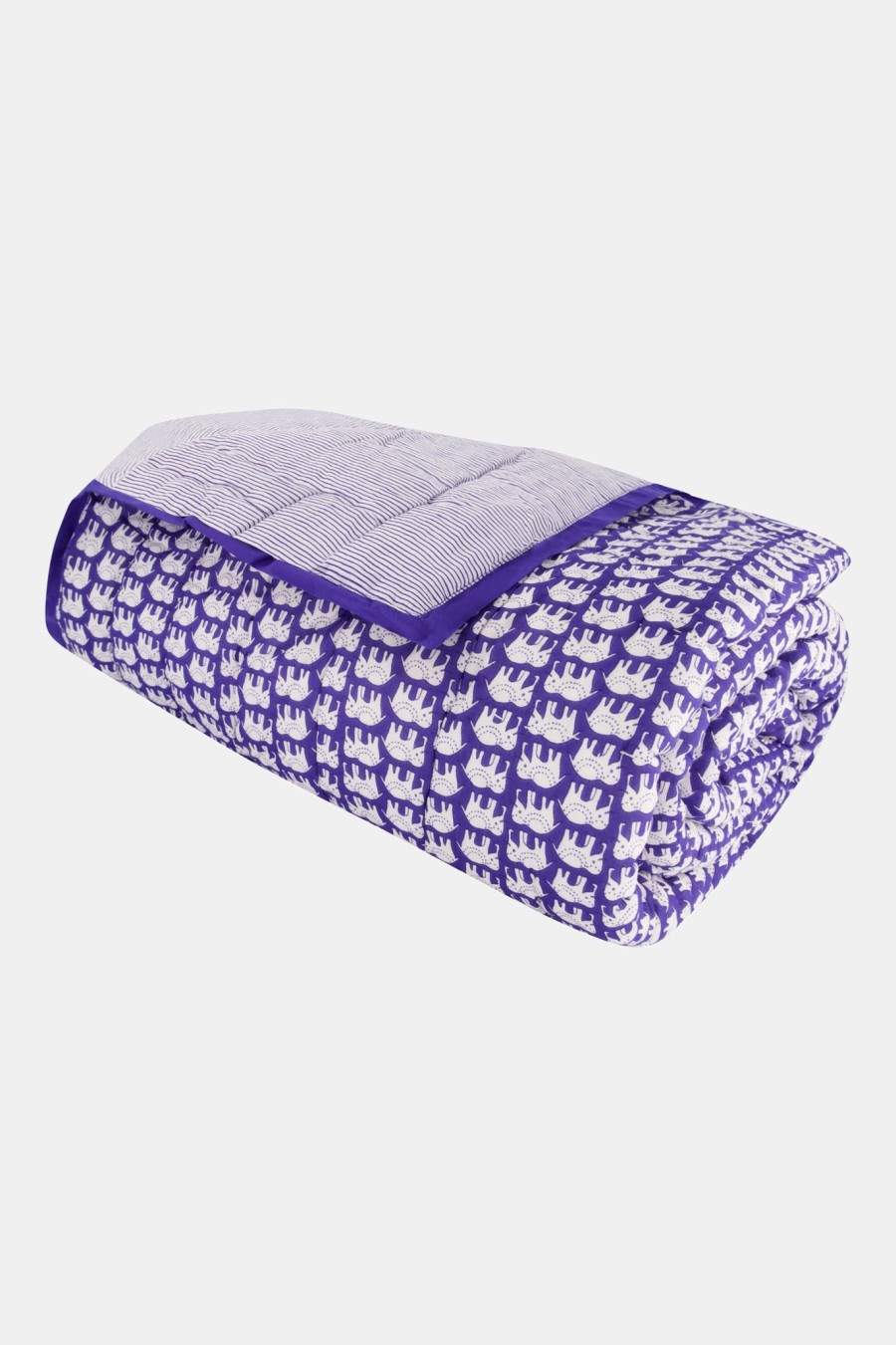 Roller Rabbit Hathi Quilt Blue Quilts & Duvets