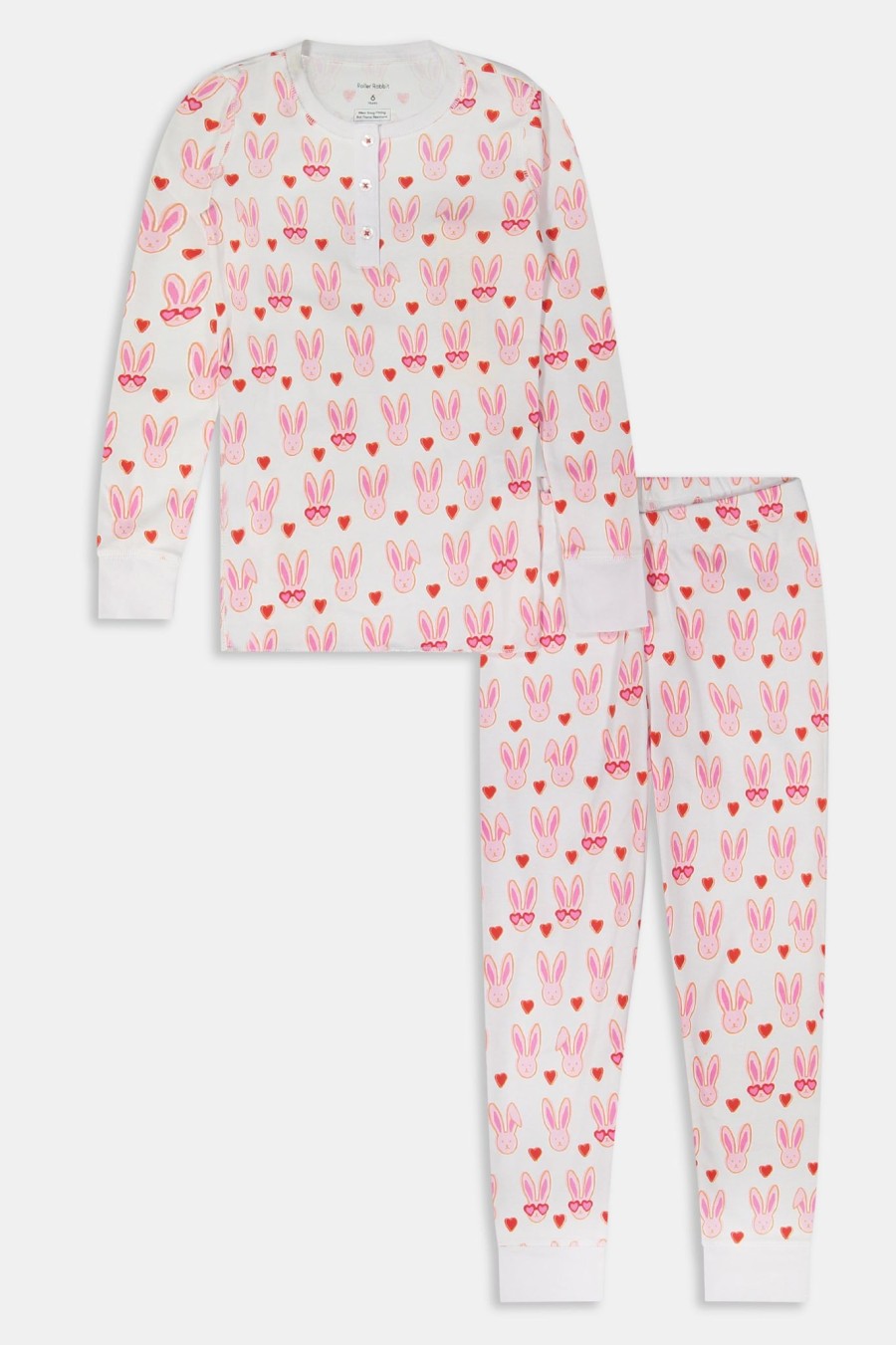 Roller Rabbit Kids Lovestruck Pajamas White Pajamas