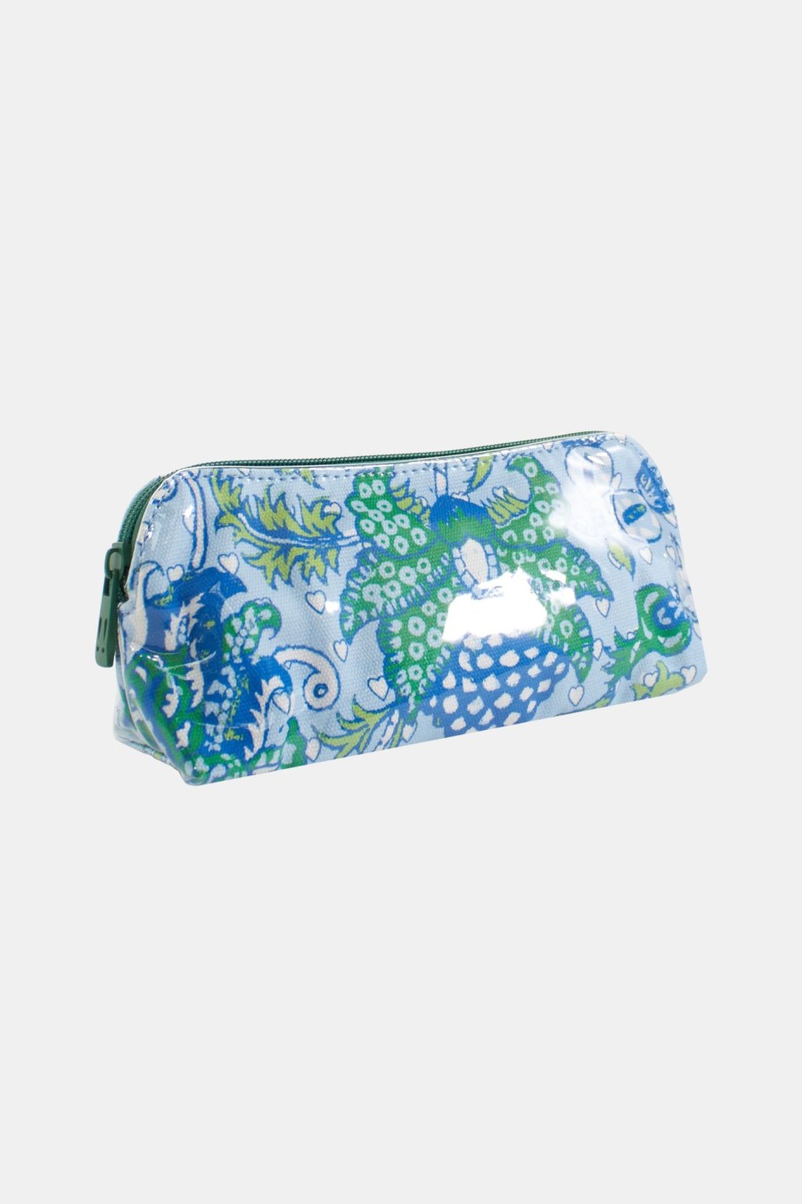 Roller Rabbit Amanda Hearts Makeup Bag Blue Makeup & Toiletry Cases