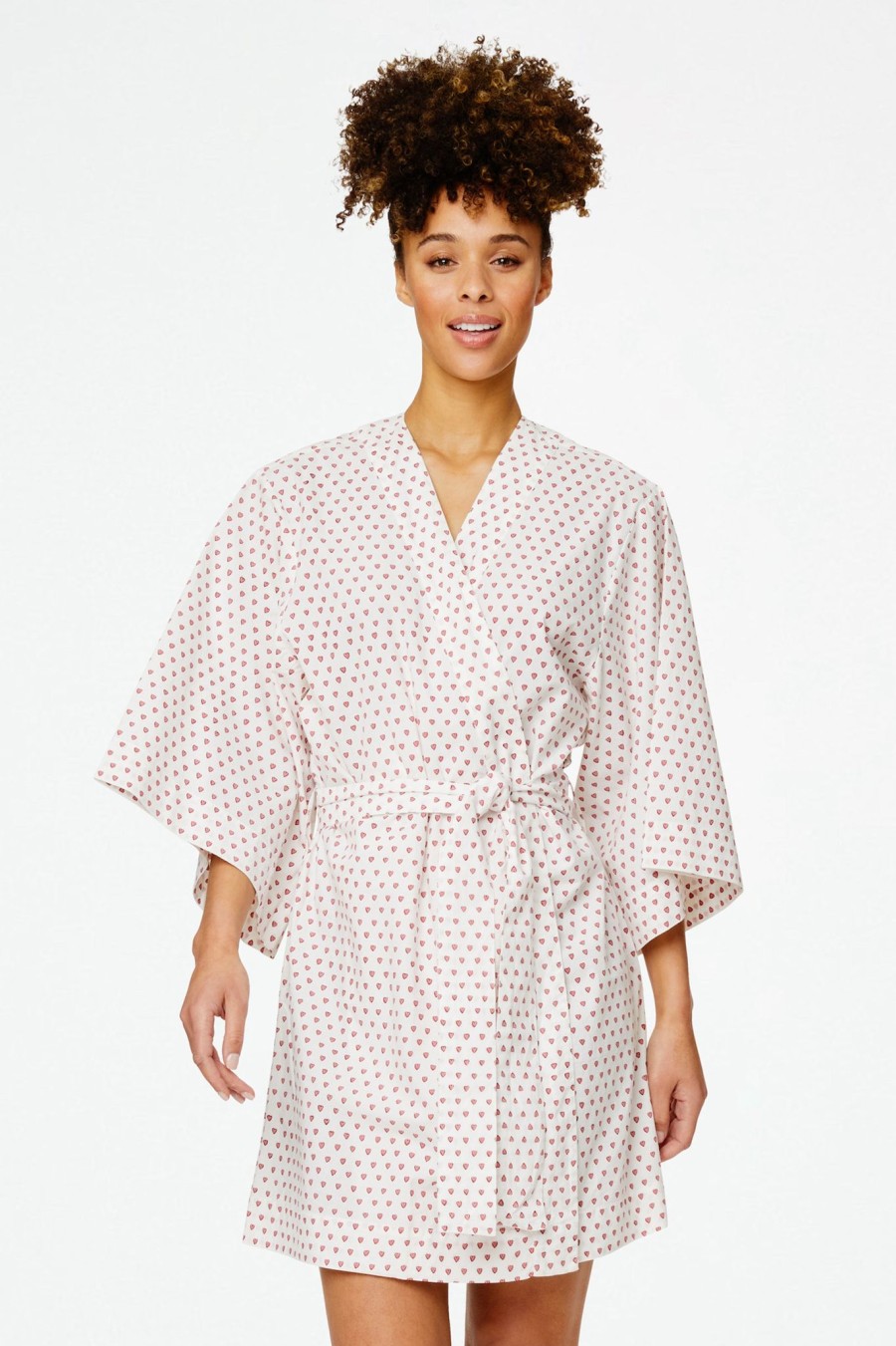 Roller Rabbit Hearts Kimono Pink Pajamas