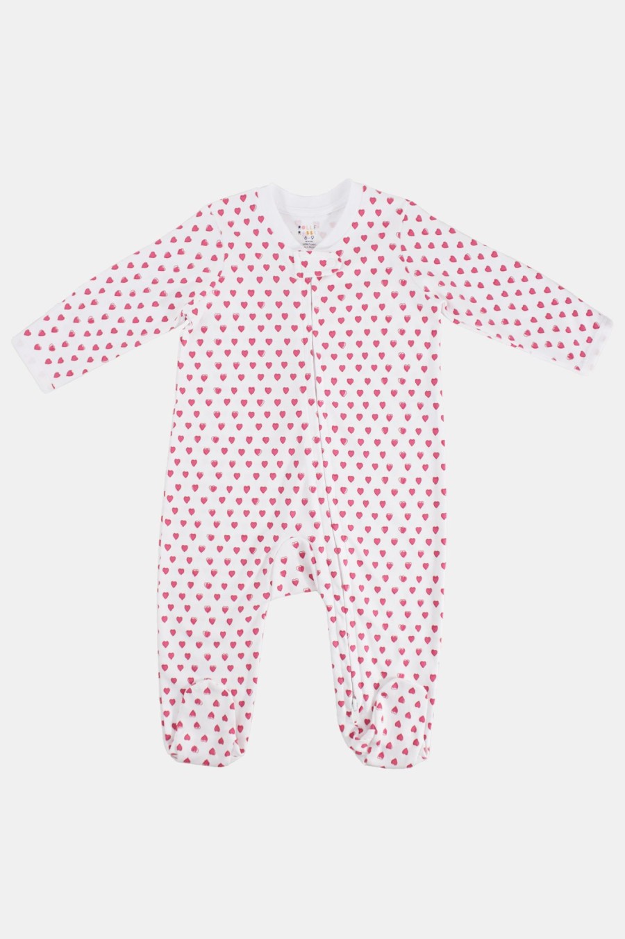 Roller Rabbit Infant Hearts Zipper Footie Pink Pajamas