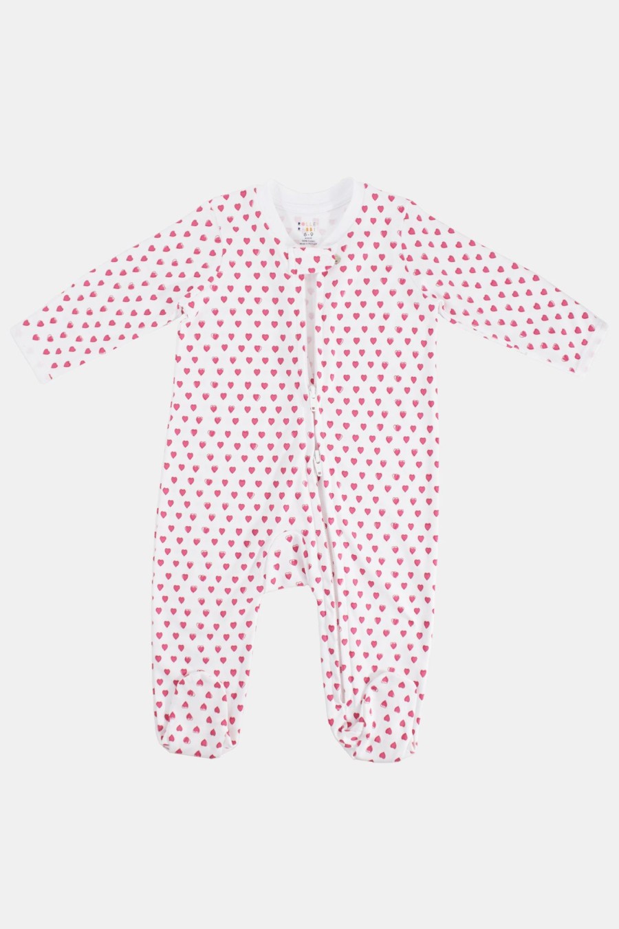 Roller Rabbit Infant Hearts Zipper Footie Pink Pajamas