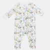 Roller Rabbit Infant Hoppy Spring Zipper Footie White Pajamas