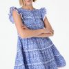 Roller Rabbit Khailani Ikat Pippa Dress Sky Dresses