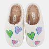 Roller Rabbit Disco Hearts Fuzzy Slippers Rainbow Shoes