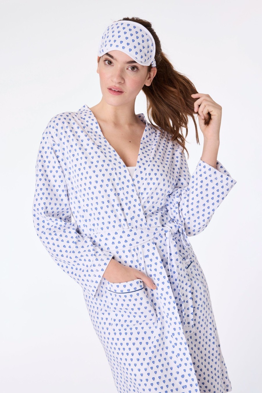 Roller Rabbit Hearts Bundle Of Love Blue Pajamas