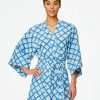 Roller Rabbit Jemina Kimono Blue Pajamas