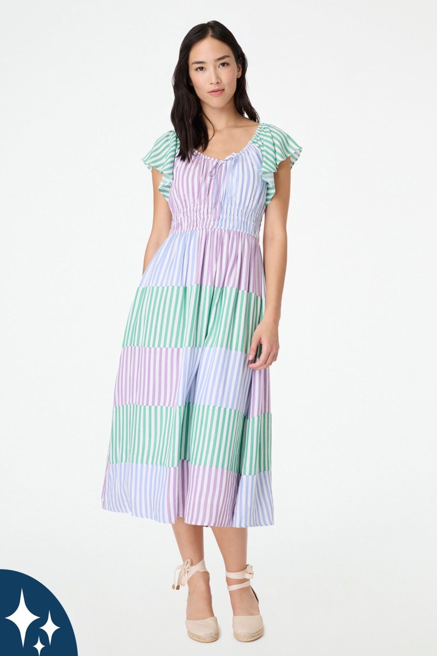 Roller Rabbit Lurex Stripe Pina Dress Multi Dresses