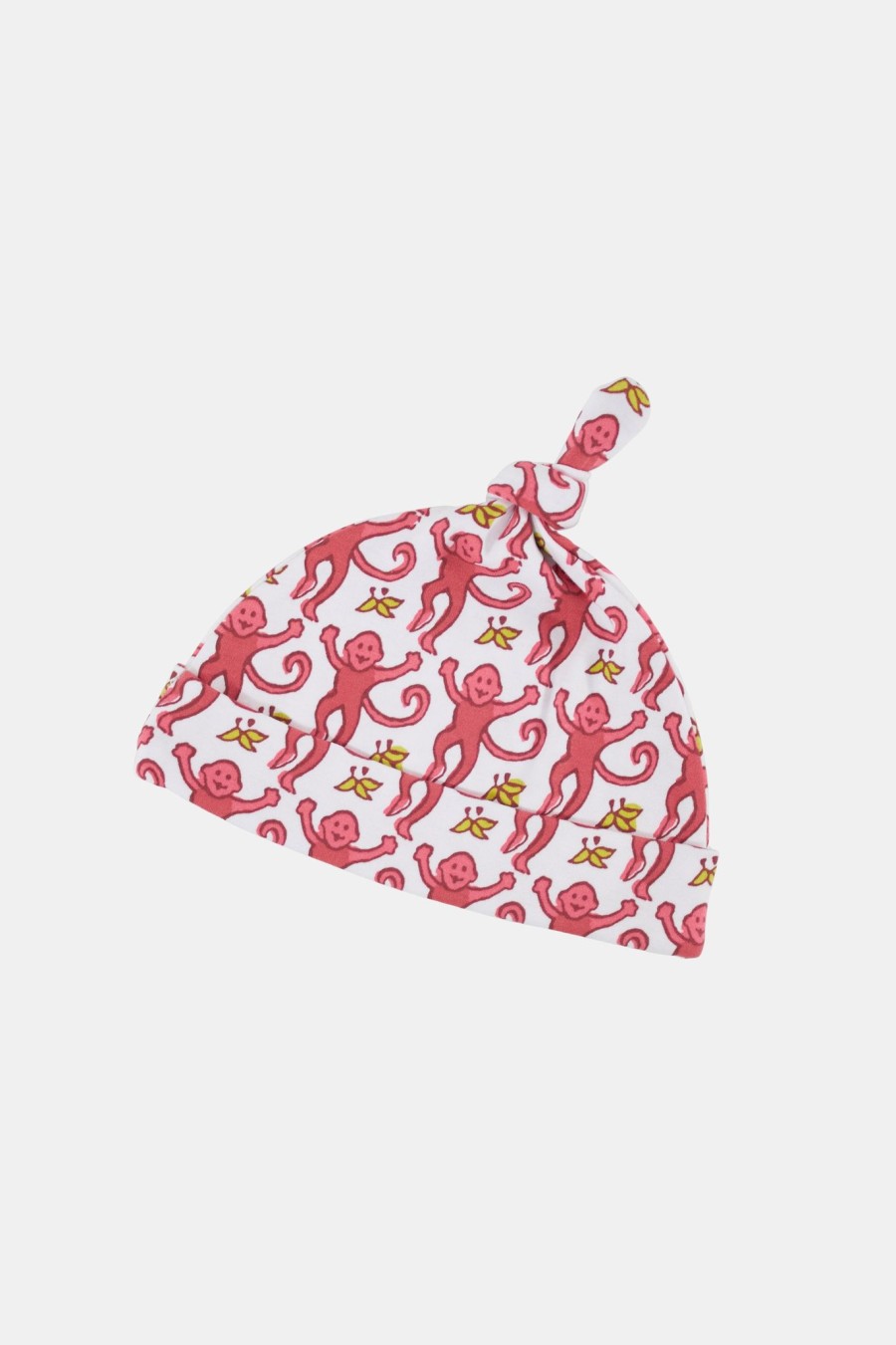 Roller Rabbit Monkey Baby Hat Pink Accessories