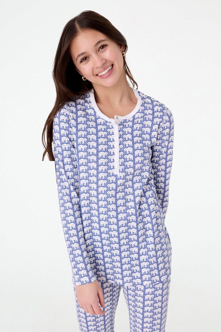 Roller Rabbit Hathi Pajamas Blue Pajamas