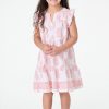 Roller Rabbit Kids Paisley Block Patty Dress White Dresses