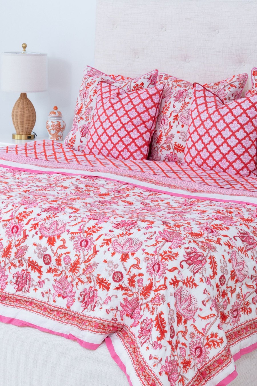 Roller Rabbit Jemina Sheet Set Red Sheets & Pillowcases