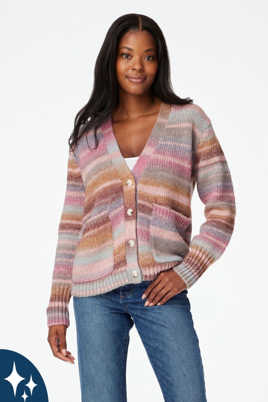 Roller Rabbit Stripe Lillien Cardigan Pink Knits & Jackets