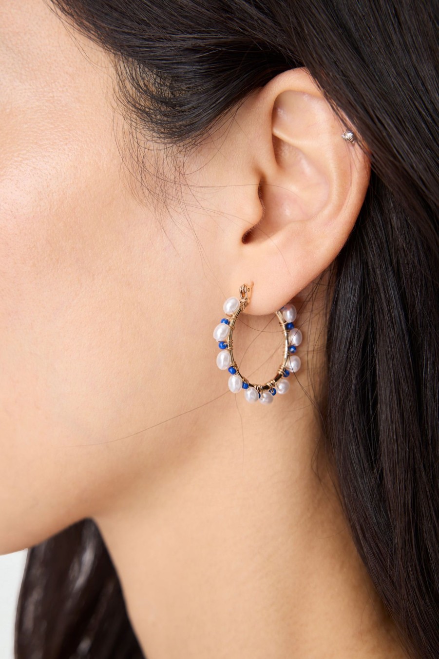 Roller Rabbit Hannah Hoops Blue Jewelry