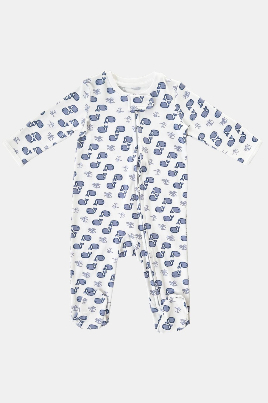 Roller Rabbit Infant Moby Zipper Footie Blue Pajamas