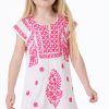 Roller Rabbit Girls Faith Dress White/Hot Pink Mommy & Me